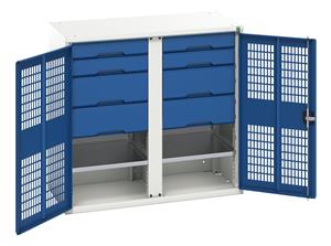 Verso Cupbd1050x550x1000H  2 Shelf +  Partition +  8 Drawers Bott Verso Ventilated door Tool Cupboards Cupboard with shelves 14/16926765.11 Verso 1050x550x1000H Cupd MD P 2S 8D.jpg
